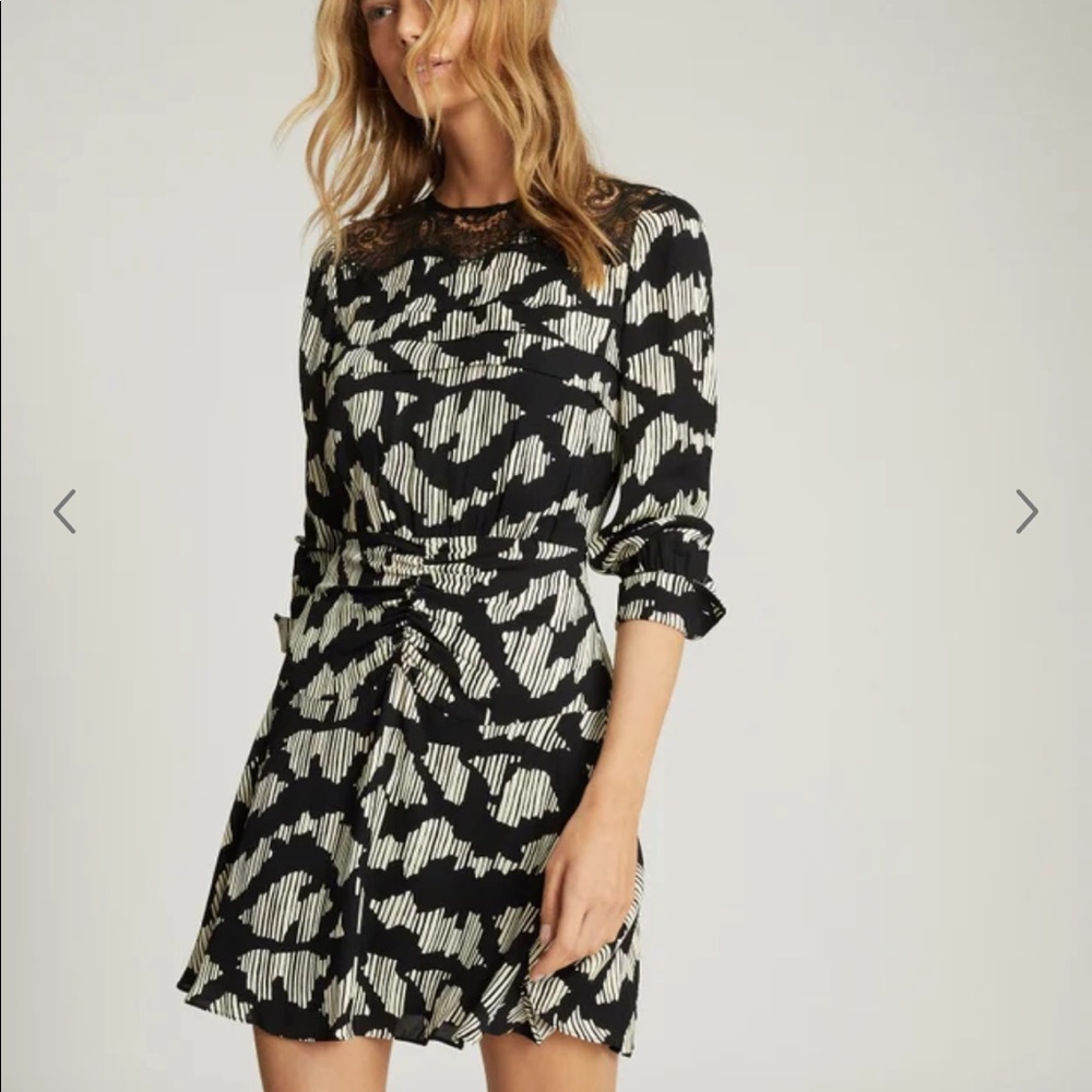 SOLD Reiss Maya Printed Dress With Lace Detailing NWOT